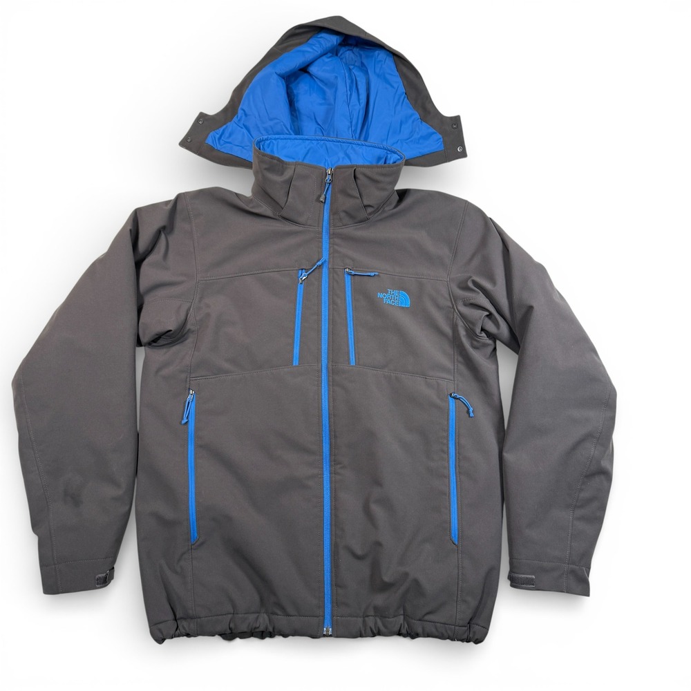 The North Face Apex Elevation Jacket Mens Medium Grey Hooded Insulated Windproof